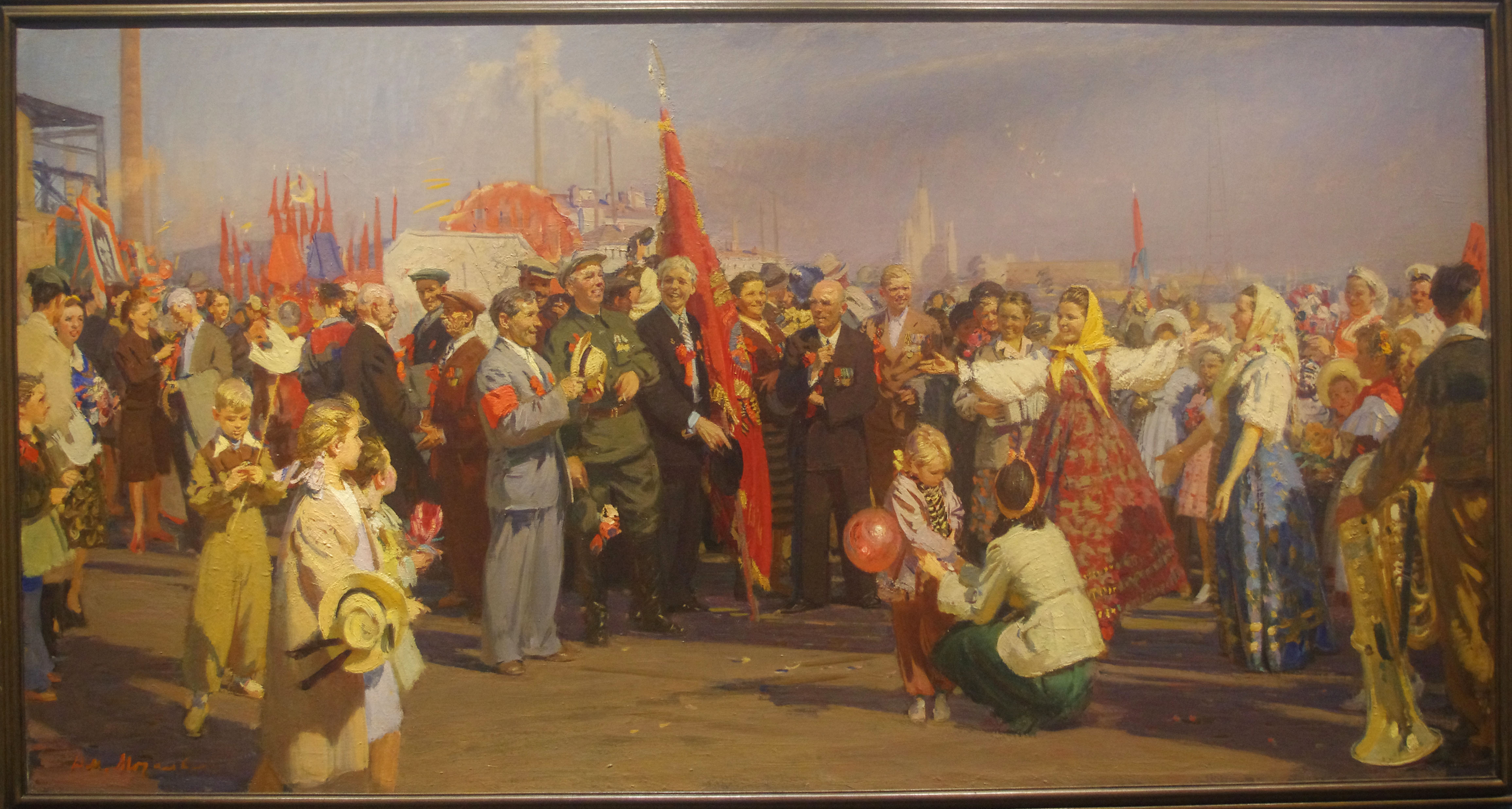 1 мая художник. Первомайская демонстрация Юон.